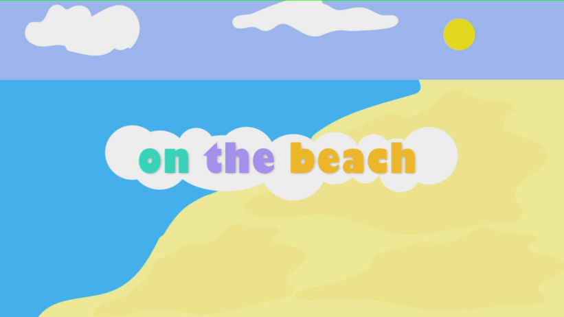 001 在沙灘上	  「on the beach」