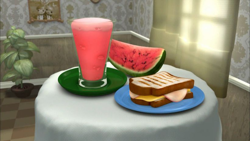 023 火腿起司三明治／西瓜奶昔   「Ham & Cheese Sandwich／Watermelon Shake」